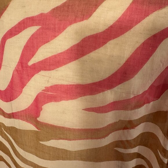 Nordstrom Brazen Rainbow Zebra Swim Caftan Coverup with Metallic Accents - Picture 3 of 7